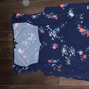 Blue floral tank top professional shirt